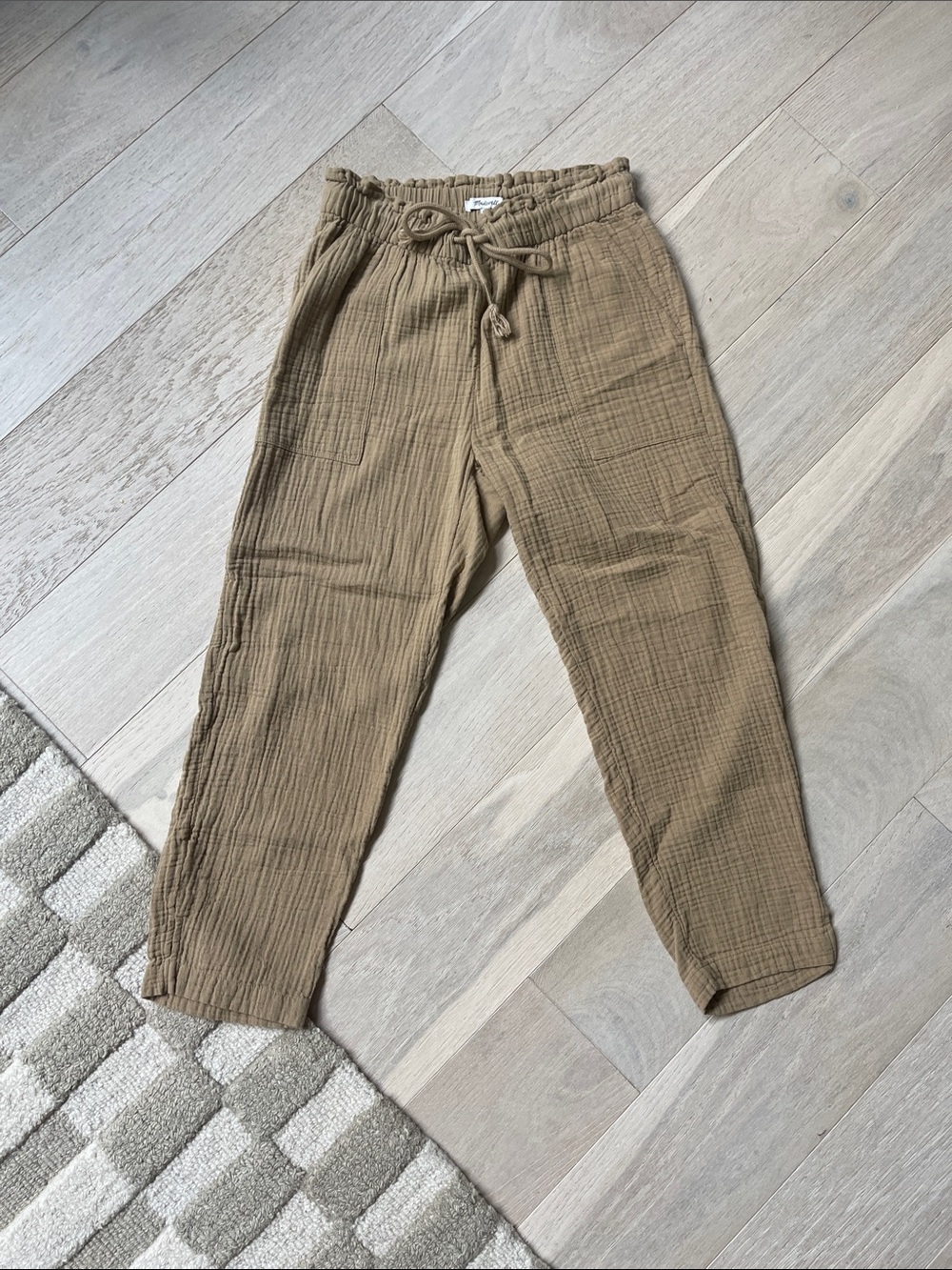 Madewell Ankle Beach Pant, Tan, XXS